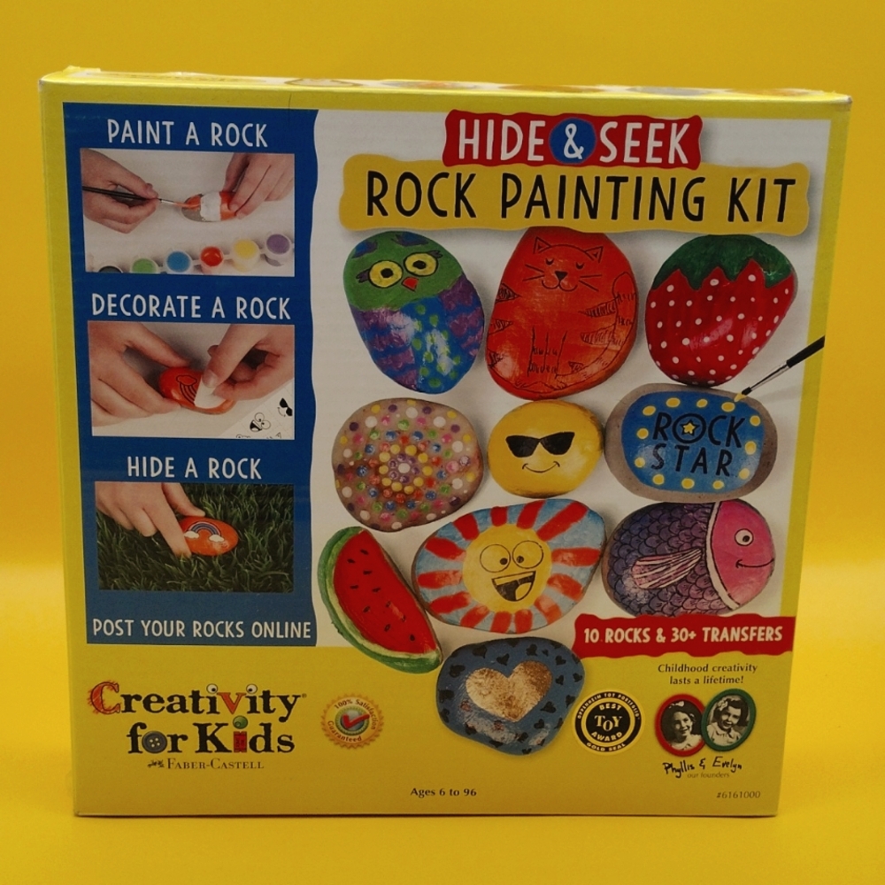Creativity for Kids Hide and Seek Rock Painting Kit - Arts and Crafts for Kids
